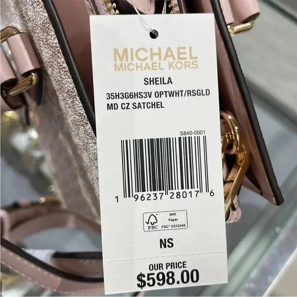 Michael Kors Sheila Medium Center Zip Satchel Bag - Picture 6 of 16